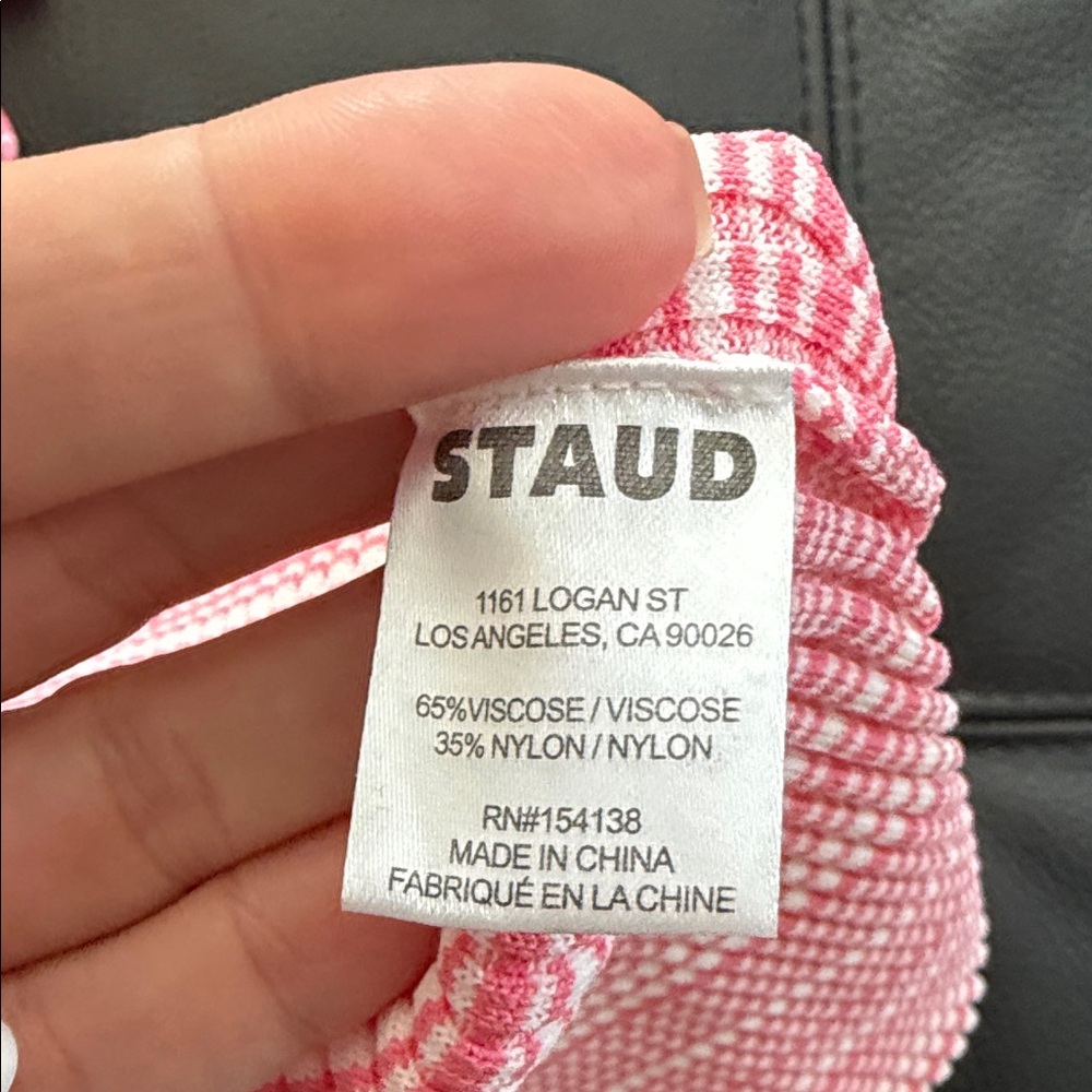 STAUD Pink Striped Long Sleeve Dress - Picture 5 of 5